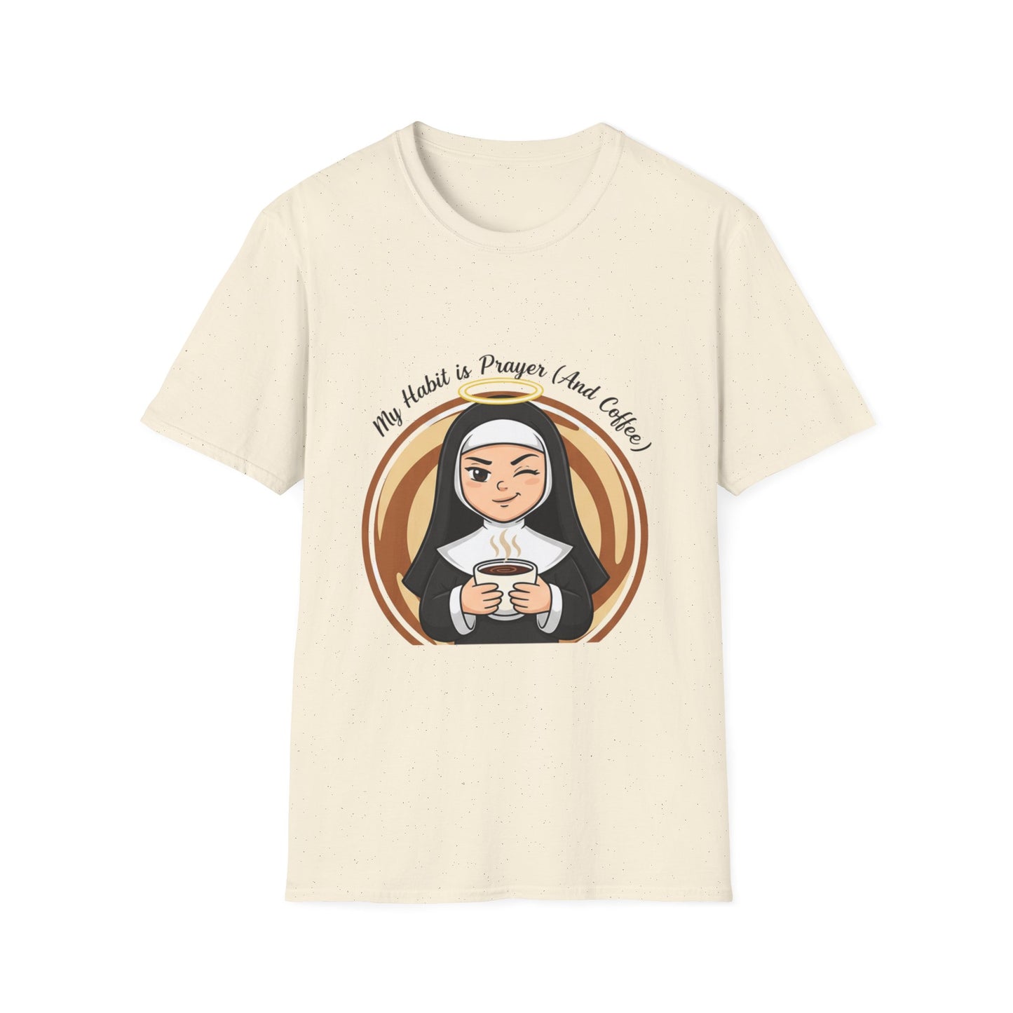 Coffee Lover's Prayer T-Shirt, Funny Nun Shirt, Faith & Humor Tee