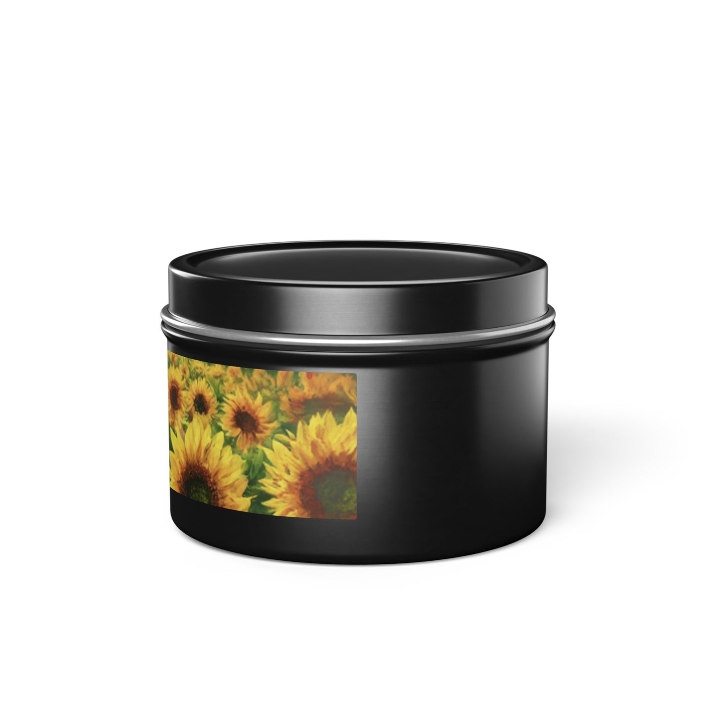 Soothe Your Soul: Sunflower Design Scented Soy Tin Candles