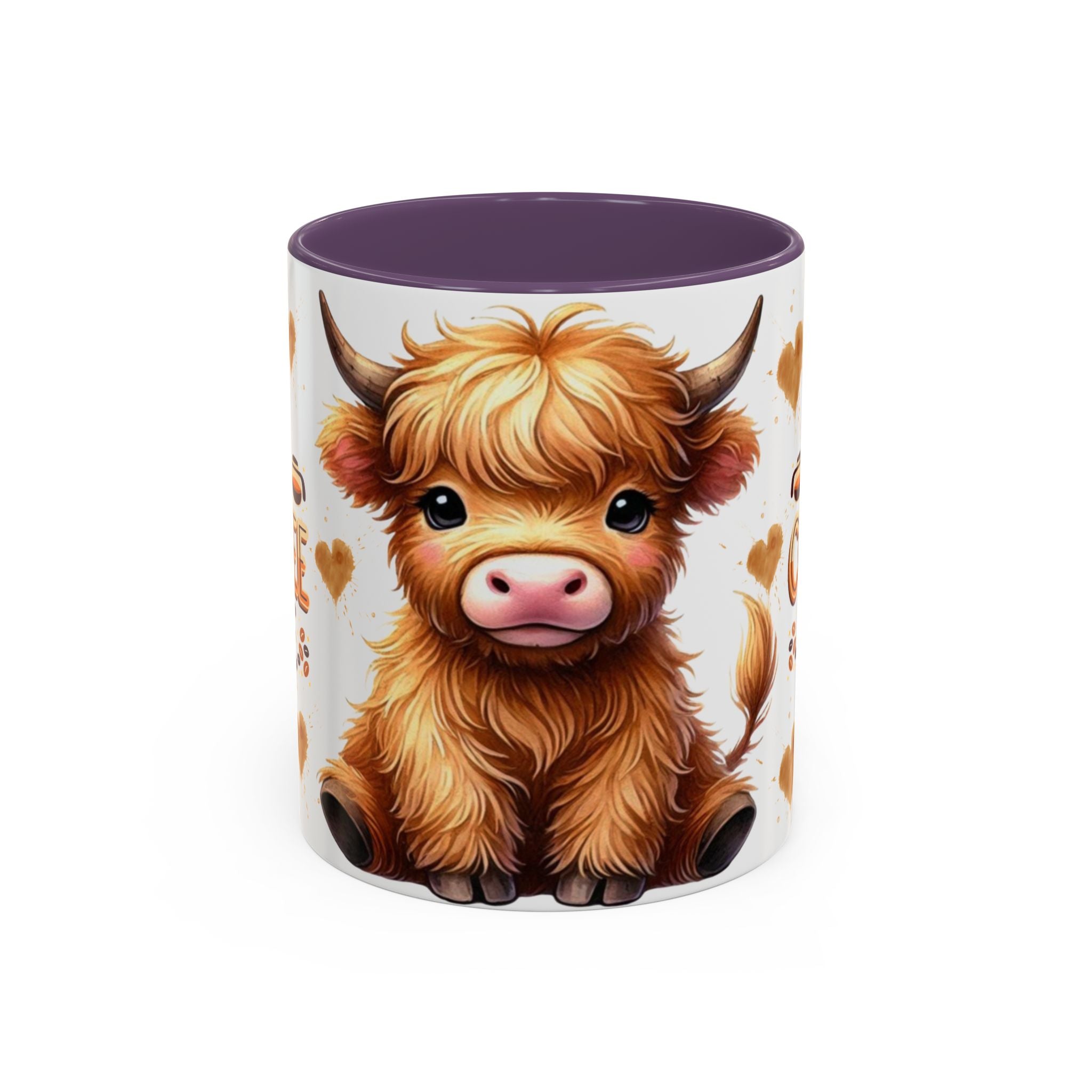 Cute Highland Cow It's Coffee Time Mug | Accent Coffee Mug