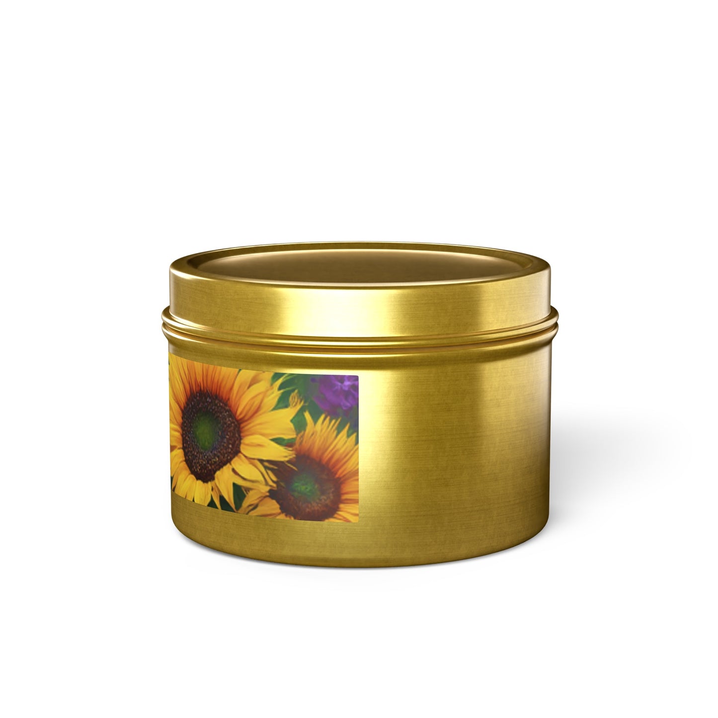 Sunflower Design Soy Wax Blend Tin Candles