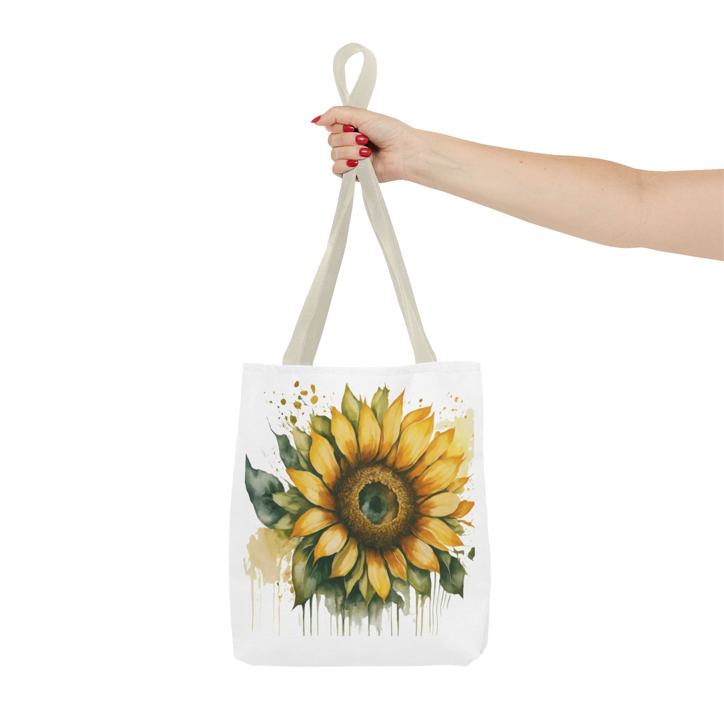 Sunflower Motivational Tote Bag - Stay Focus On The Positive, Eco-Friendly Carryall, Floral Shopping Bag, Gift for Friends, Summer Essential