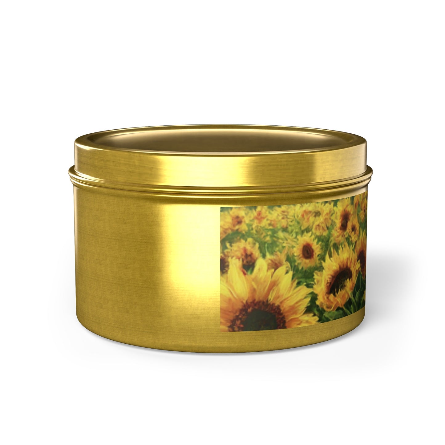 Soothe Your Soul: Sunflower Design Scented Soy Tin Candles