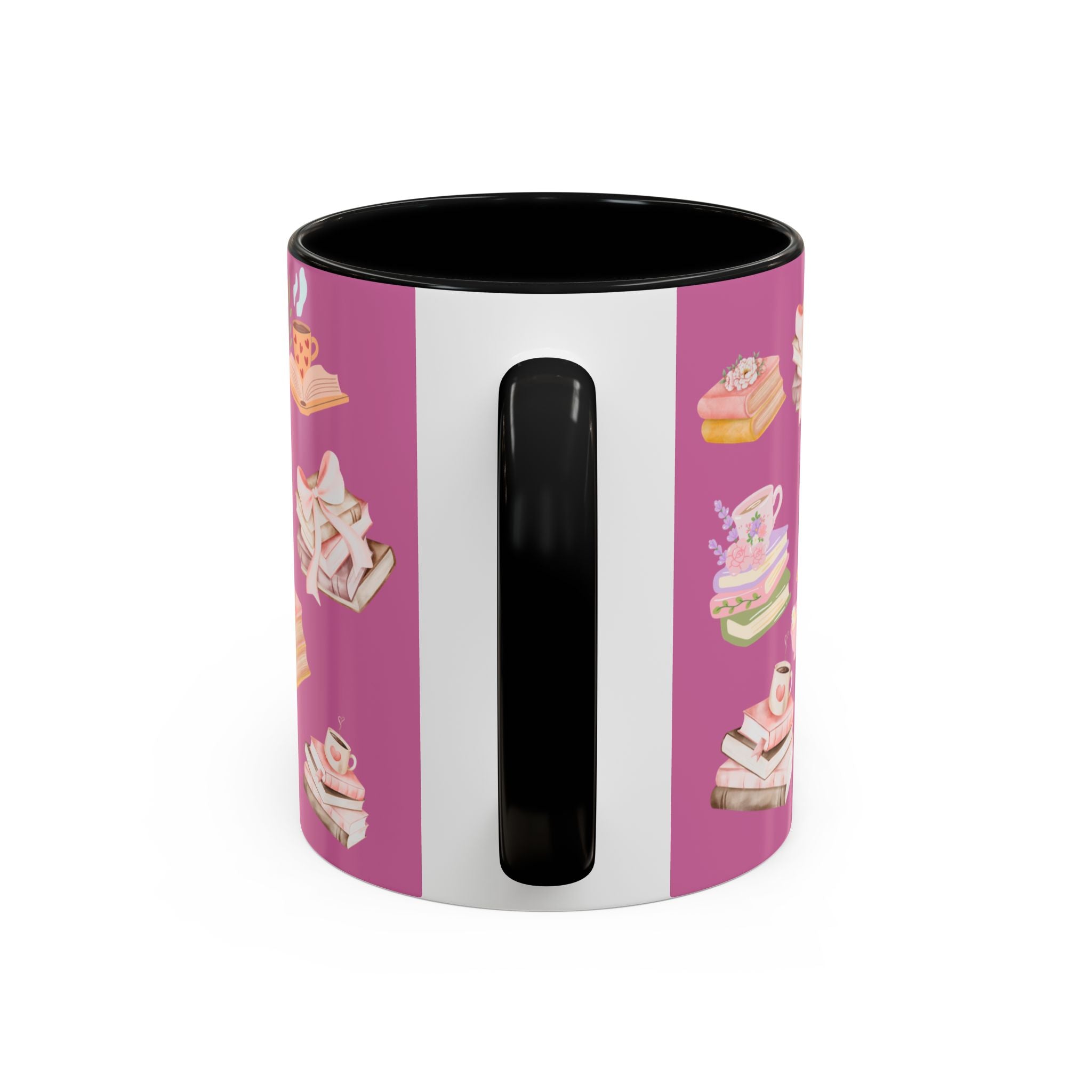 Highland Cow Coffee Mug — Cute Floral Heart Cow Accent Mug (11/15oz)