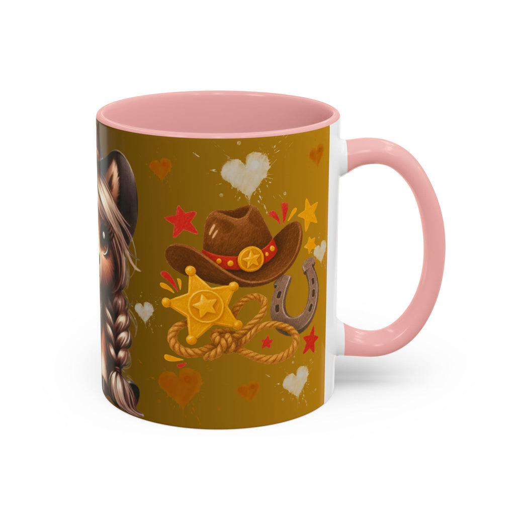 Cowgirl Pony Mug | Accent Coffee Mug 11oz 15oz, Western Cute Horse Design