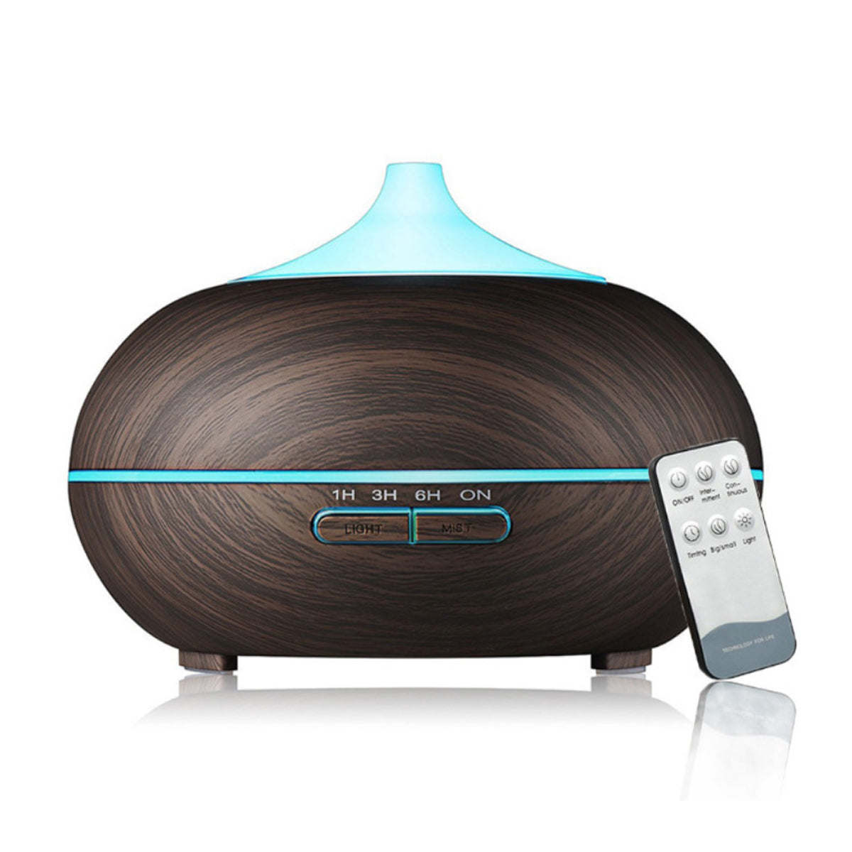 Mistyrious Essential Oil Humidifier Natural Oak Design With Easy Remote