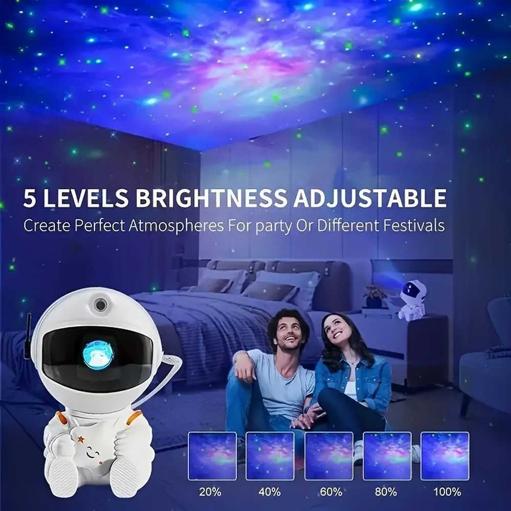 Astronaut Galaxy Projector, Star Projector Galaxy Night Light - Astronaut Light Projector, Starry Nebula Ceiling LED Lamp with Remote Control,