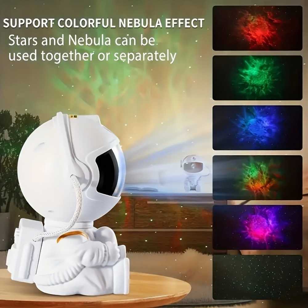 Astronaut Galaxy Projector, Star Projector Galaxy Night Light - Astronaut Light Projector, Starry Nebula Ceiling LED Lamp with Remote Control,